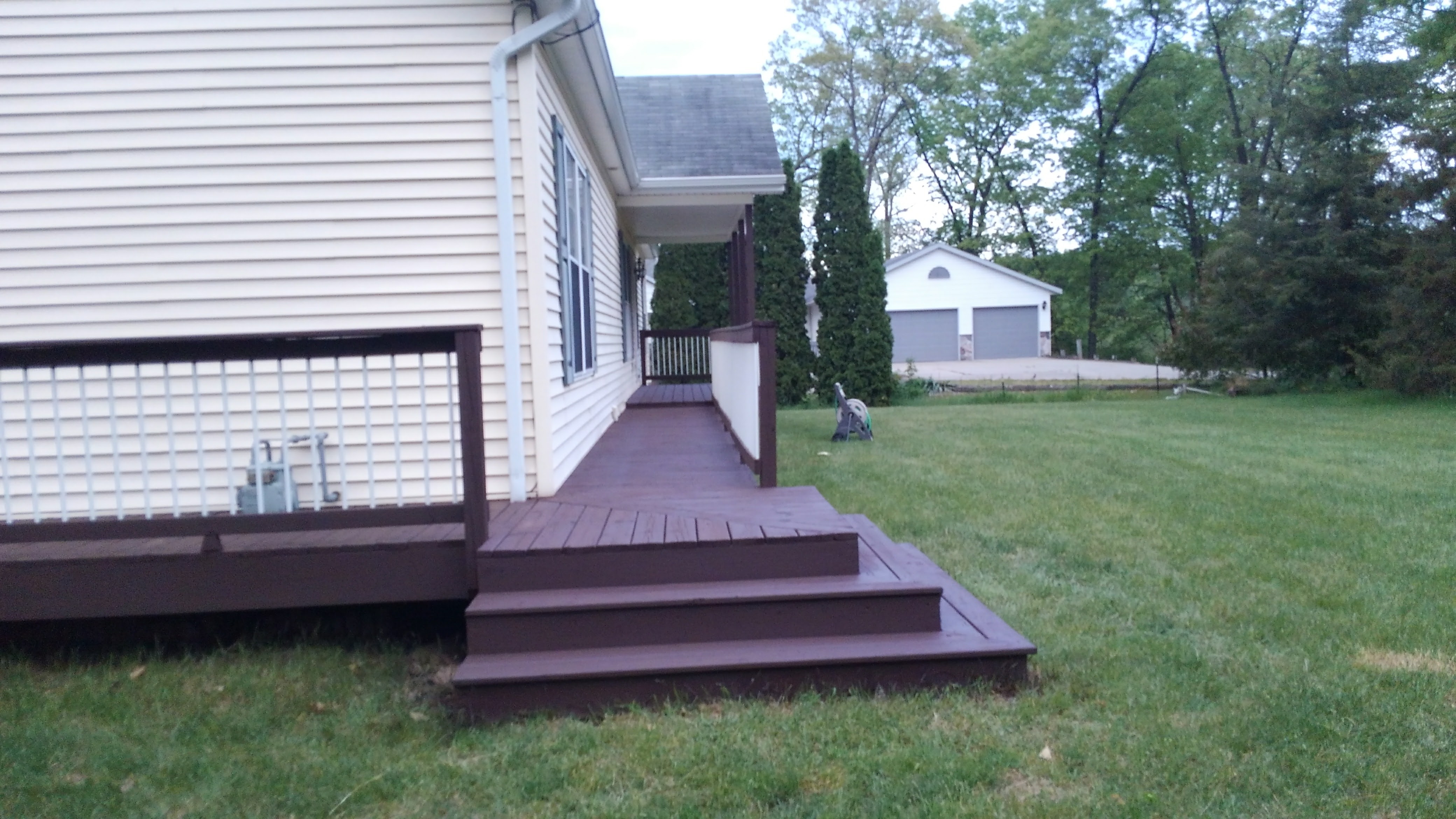 Deck staining